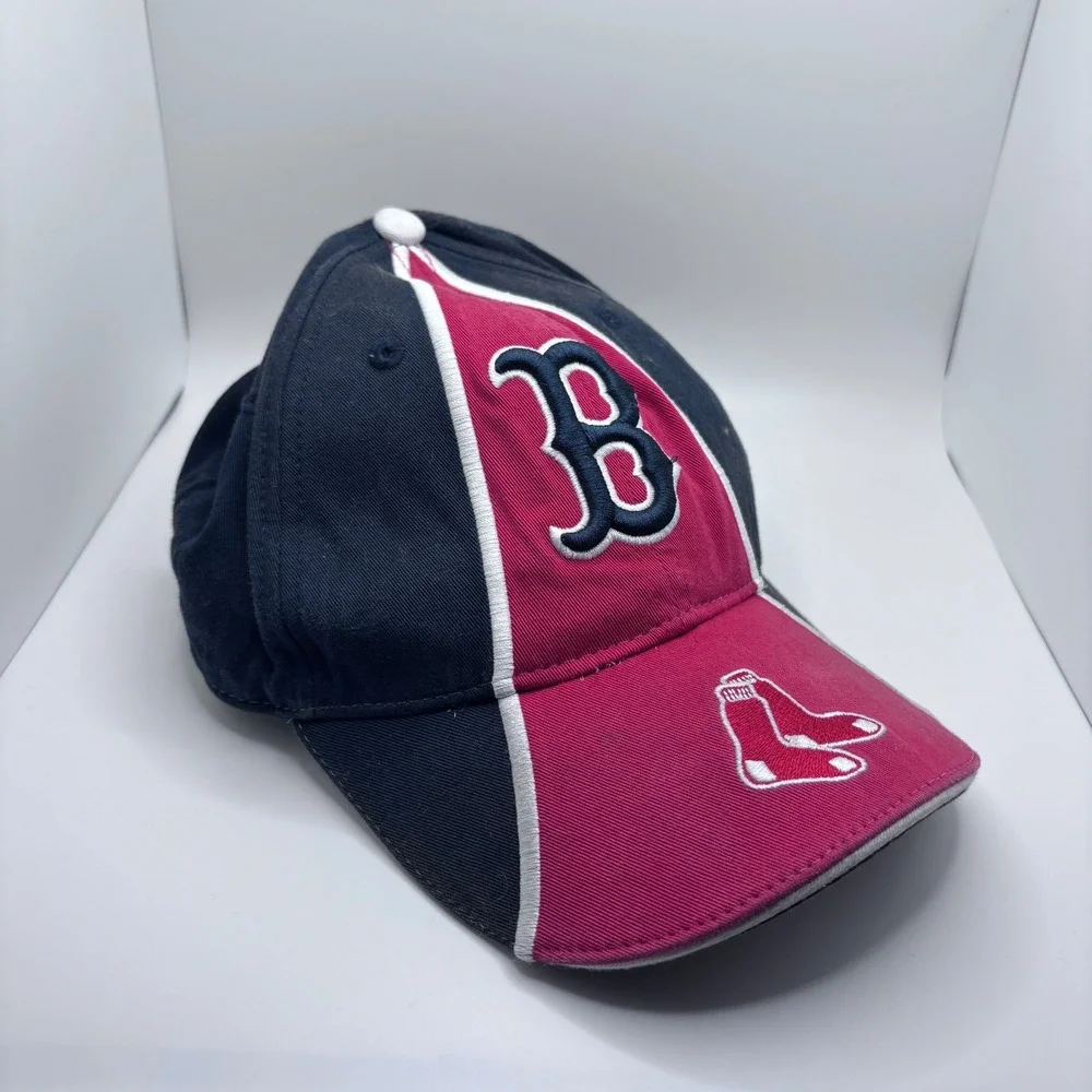New Era Boston Red Sox Youth Hat Navy Red Embroidered Baseball Cap Adjustable